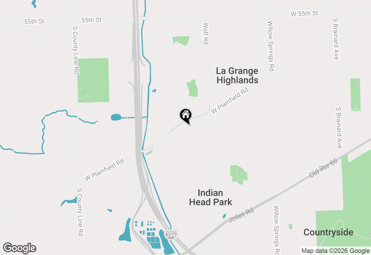 Map of 11361 W Plainfield Road, Indian Head Park, IL 60525