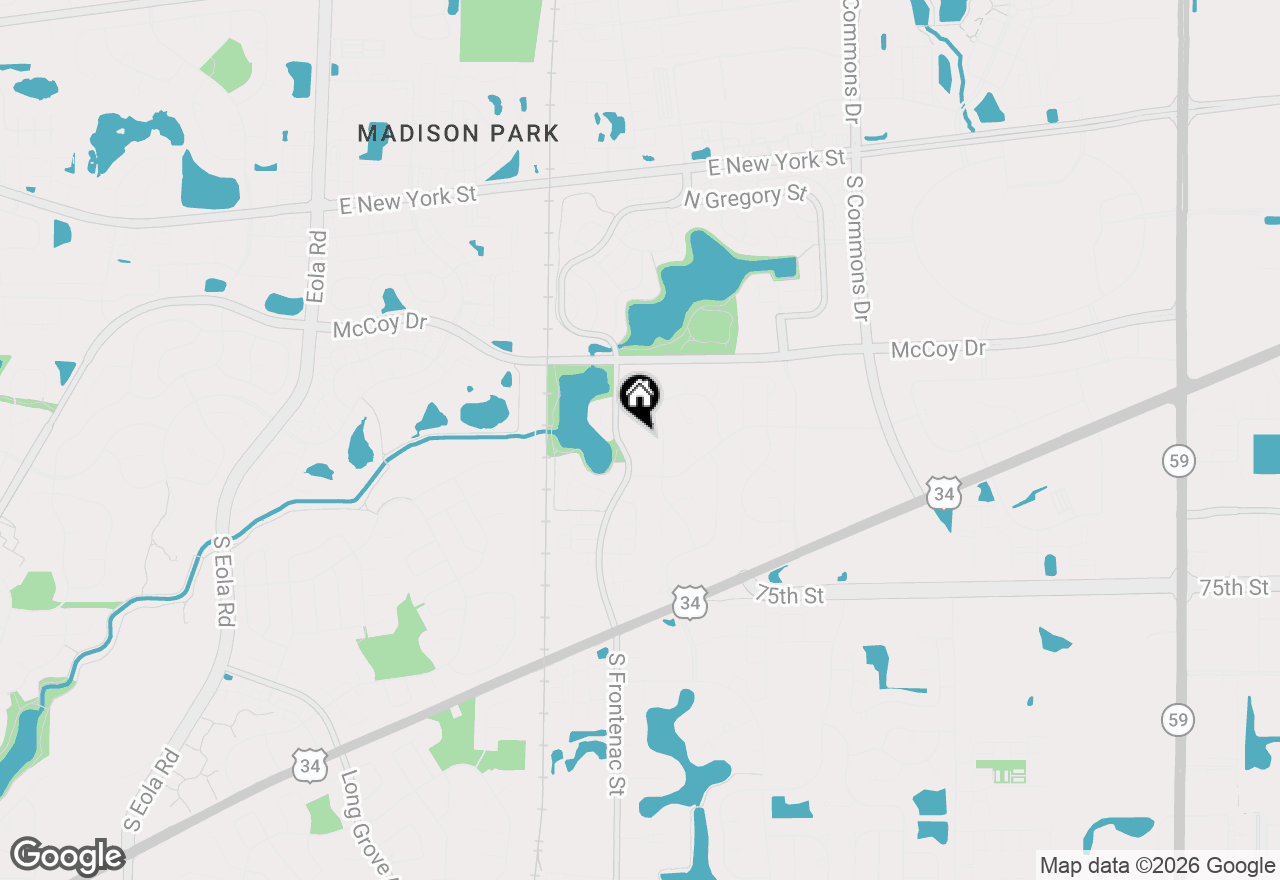 Map of 3526 Frontenac Court, Aurora, IL 60504
