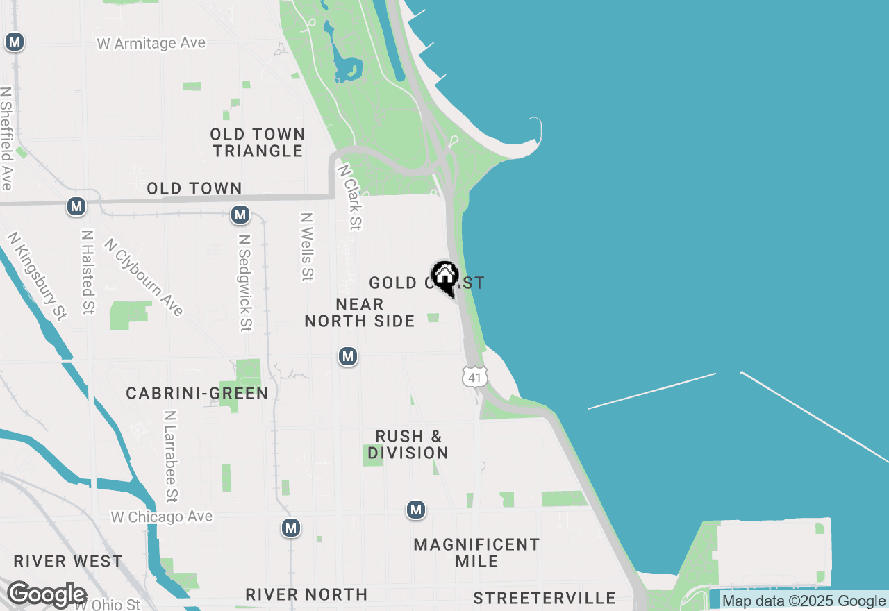 Map of 1313 N Ritchie Court #1105, Chicago, IL 60610