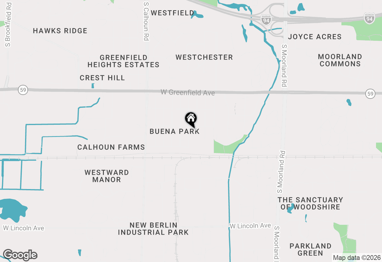 Map of 1616 S 167th St, New Berlin, WI 53151