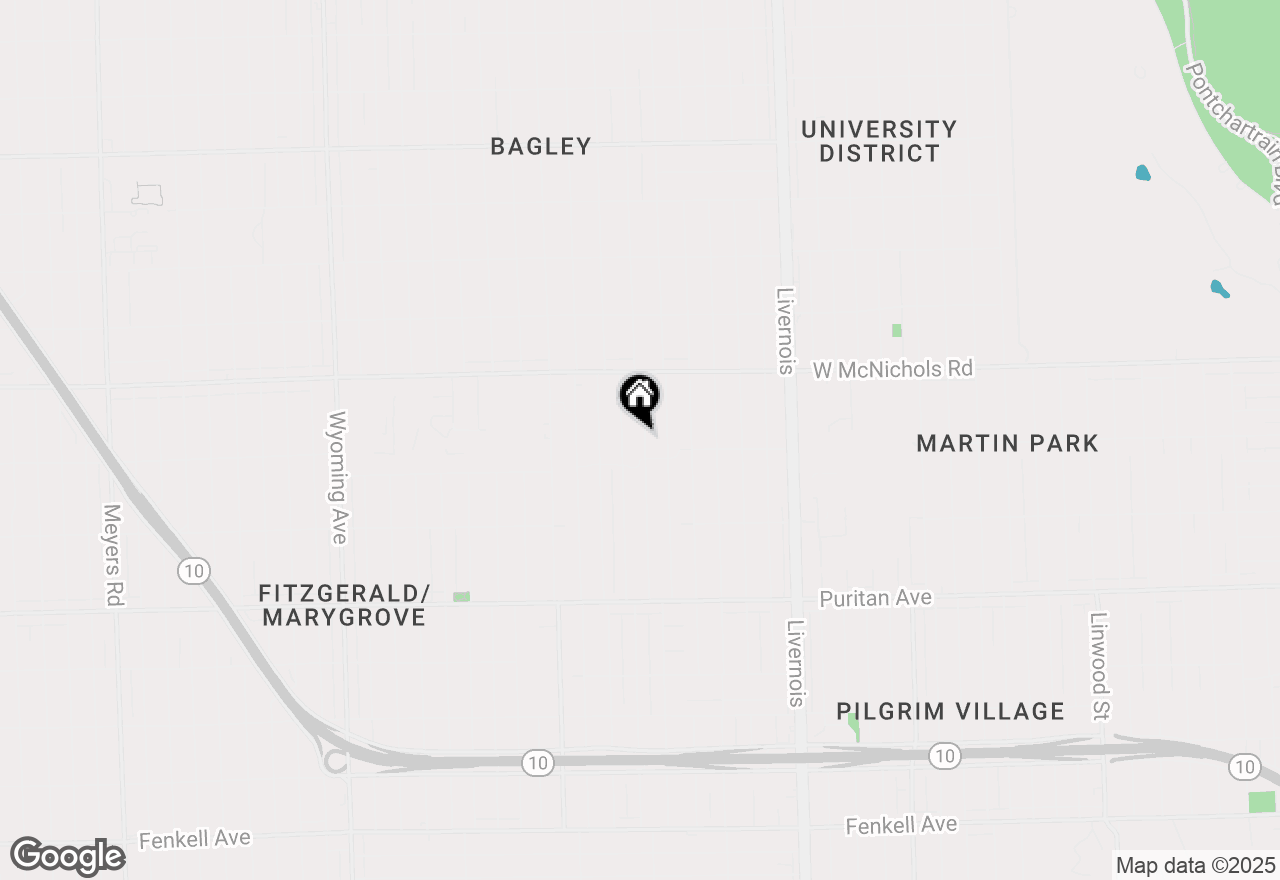 Map of 16821 Lilac Street, Detroit, MI 48221