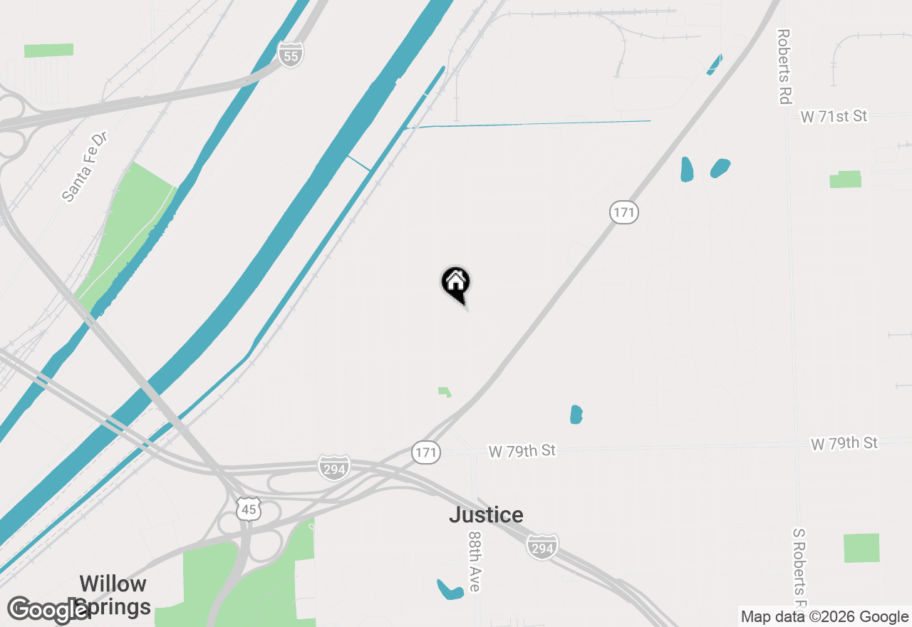 Map of 7546 S Cork Avenue, Justice, IL 60458