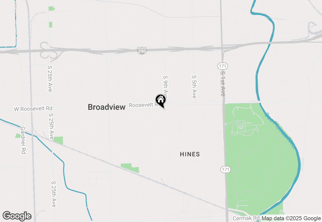 Map of 2227 S 10th Avenue, Broadview, IL 60155