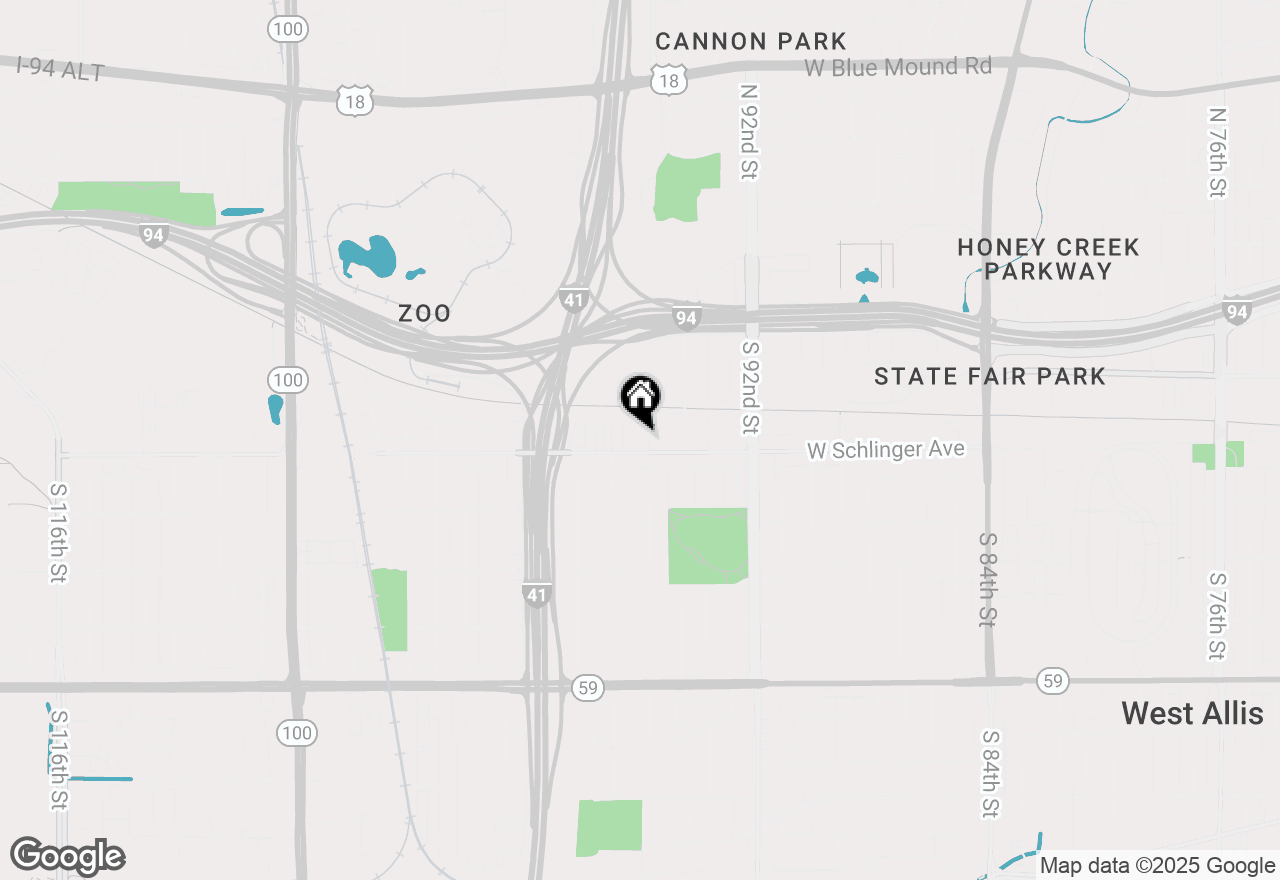 Map of 9612 W Schlinger Ave, West Allis, WI 53214