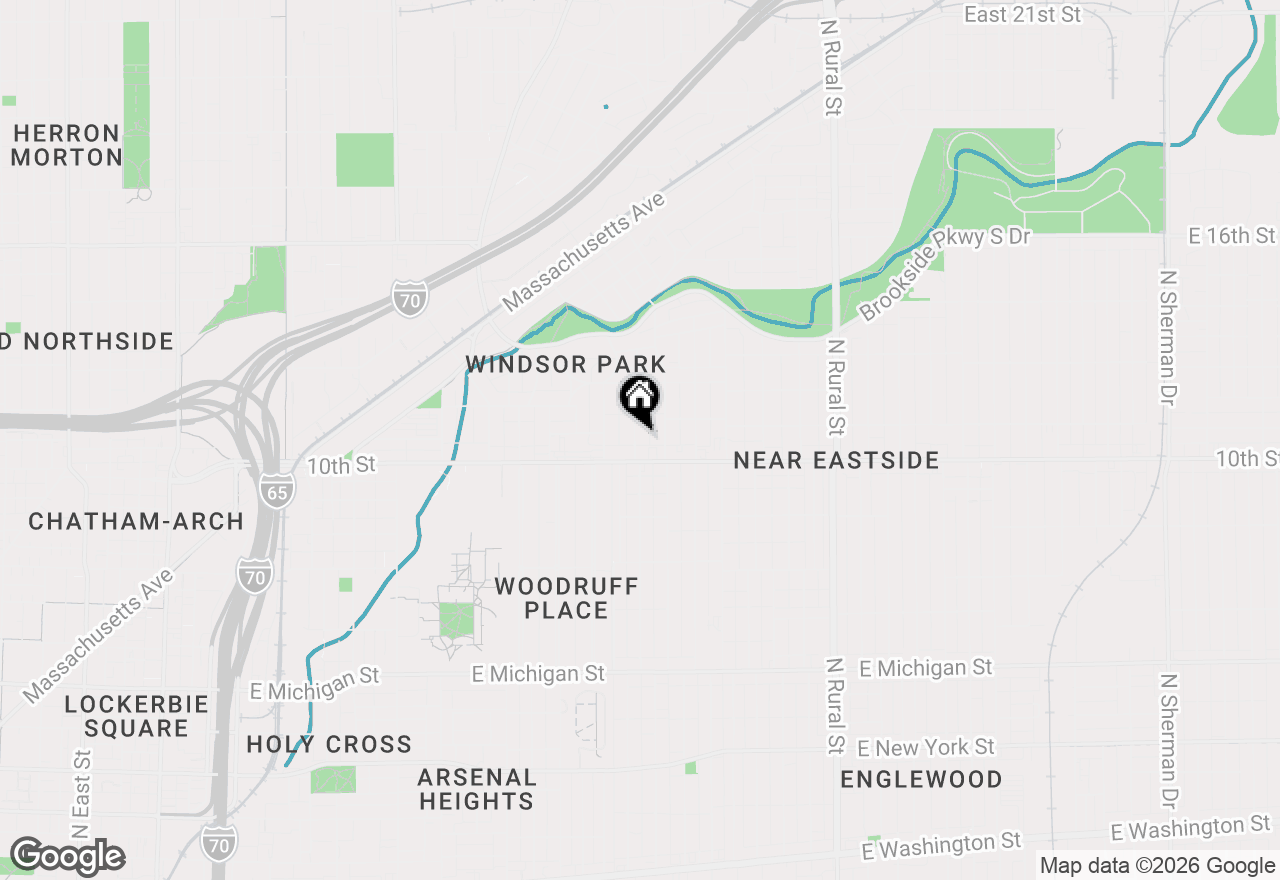 Map of 1021 N Hamilton Avenue, Indianapolis, IN 46201