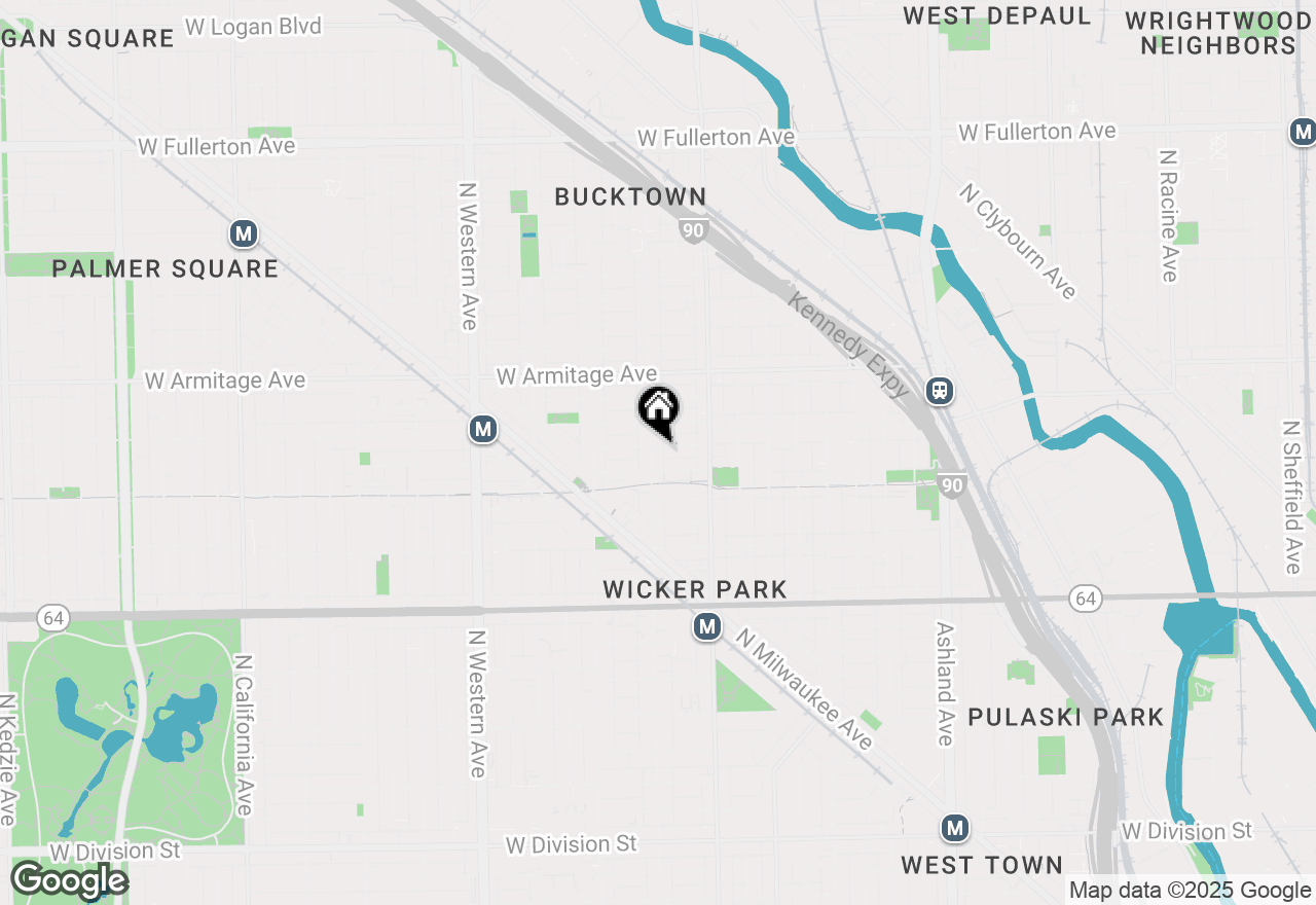 Map of 1851 N Hoyne Avenue #2F, Chicago, IL 60647