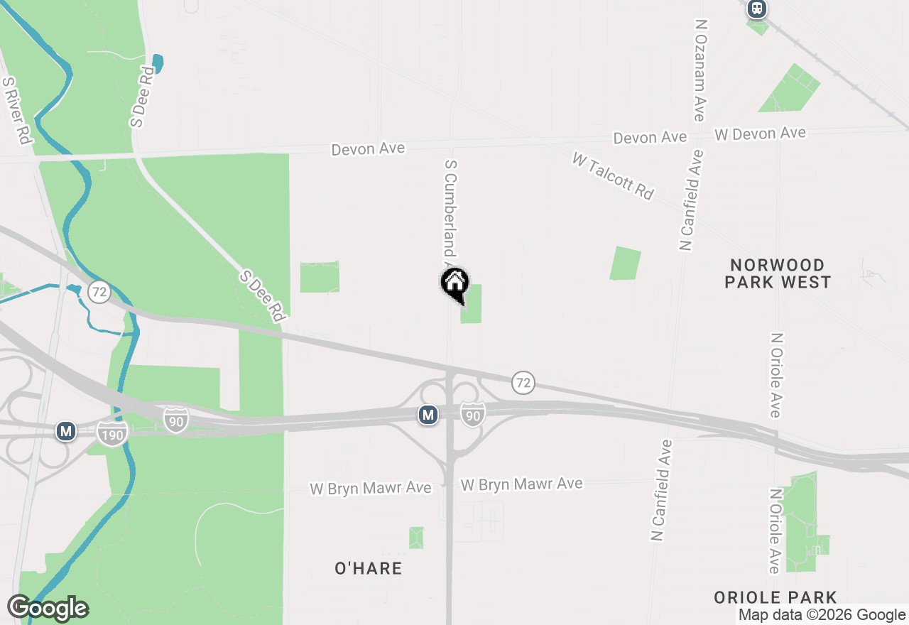 Map of 1721 S Cumberland Avenue, Park Ridge, IL 60068