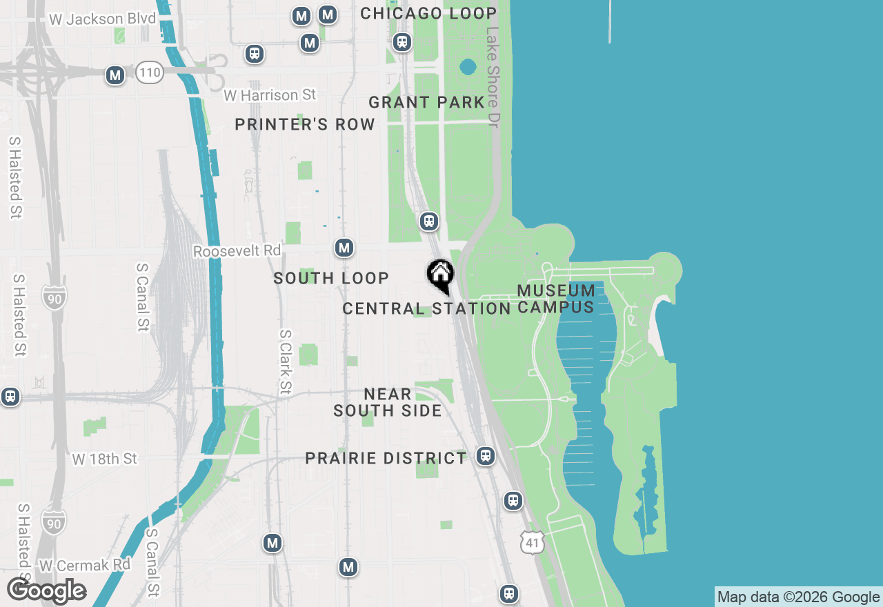Map of 1335 S Prairie Avenue #809, Chicago, IL 60605