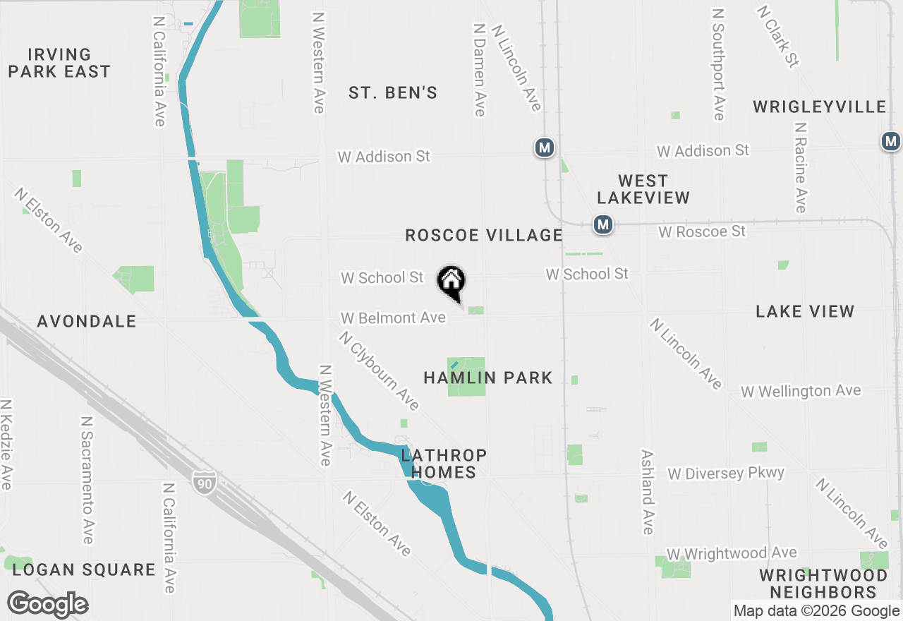 Map of 2052 W Belmont Avenue #3, Chicago, IL 60618