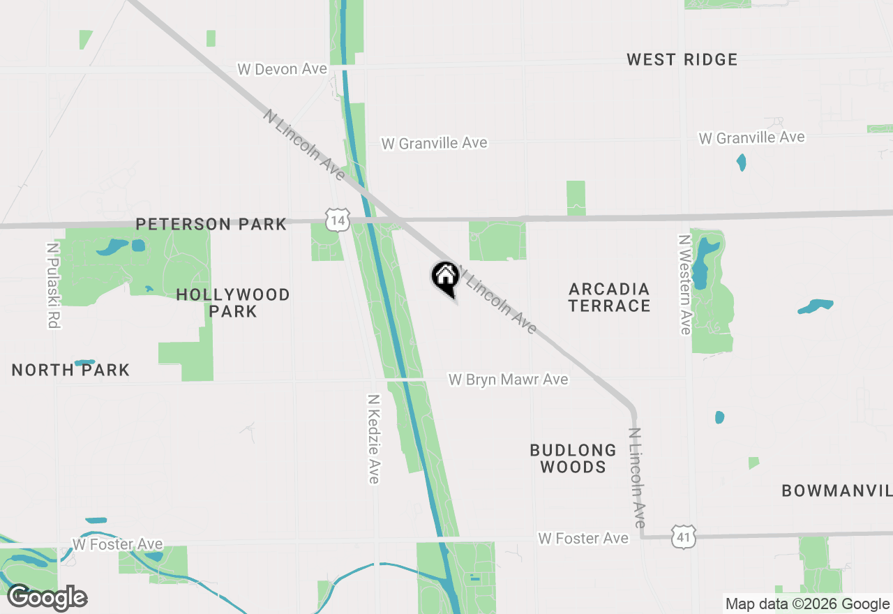 Map of 5752 N Sacramento Avenue, Chicago, IL 60659