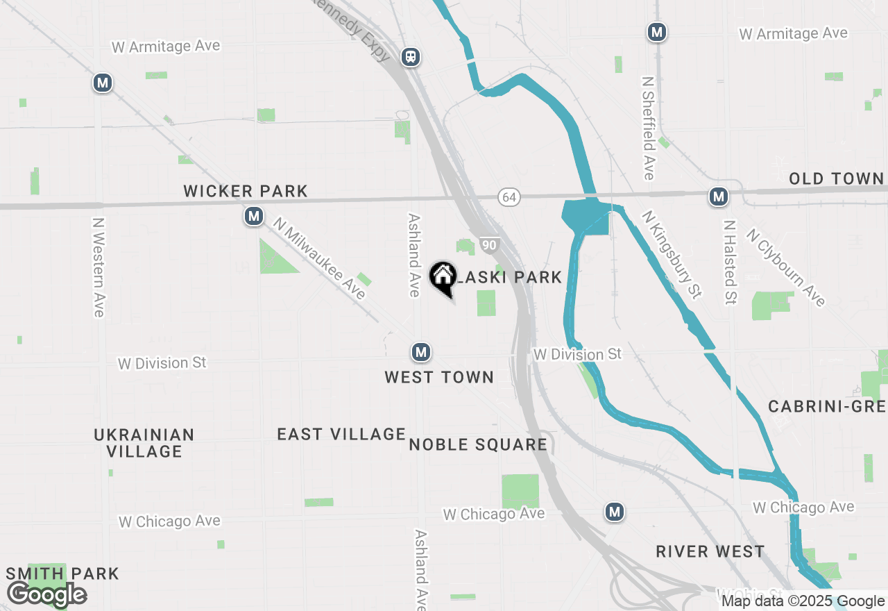 Map of 1319 N Bosworth Avenue #2, Chicago, IL 60642