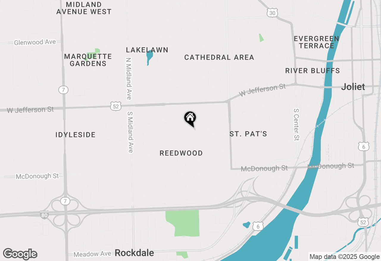 Map of 120 S May Street, Joliet, IL 60436