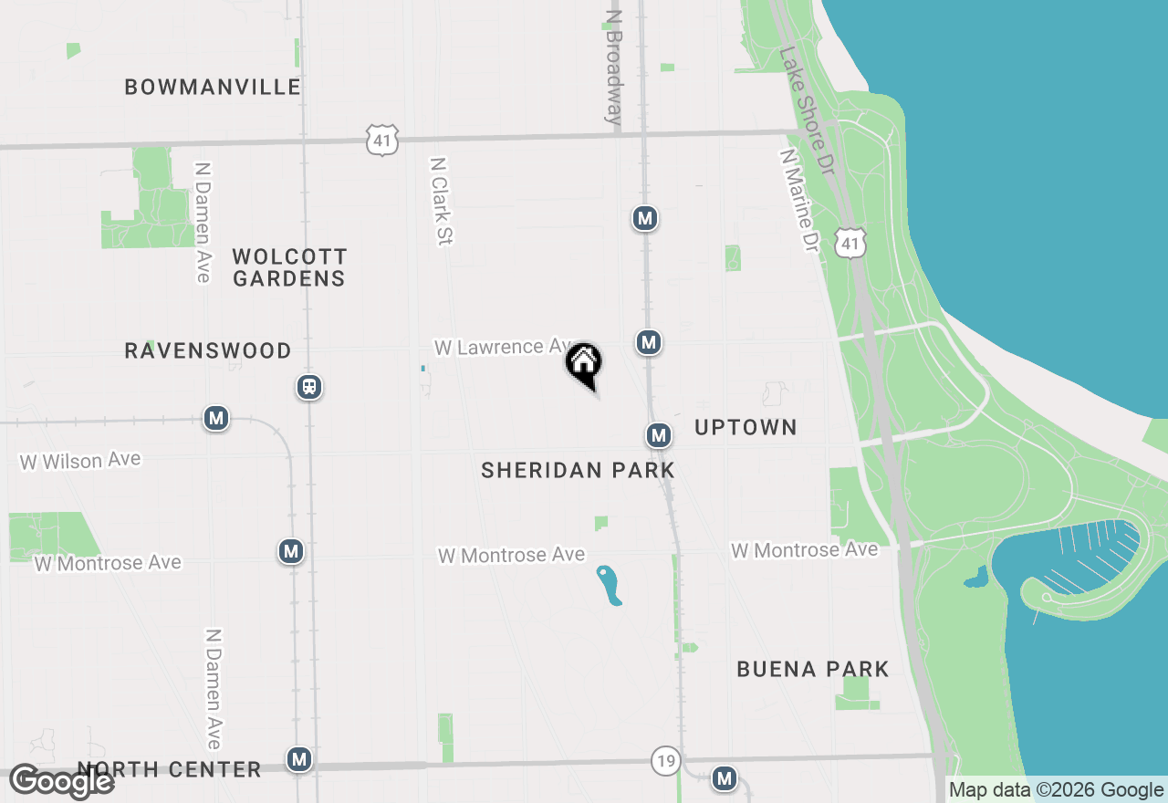Map of 1247 W Leland Avenue #1, Chicago, IL 60640