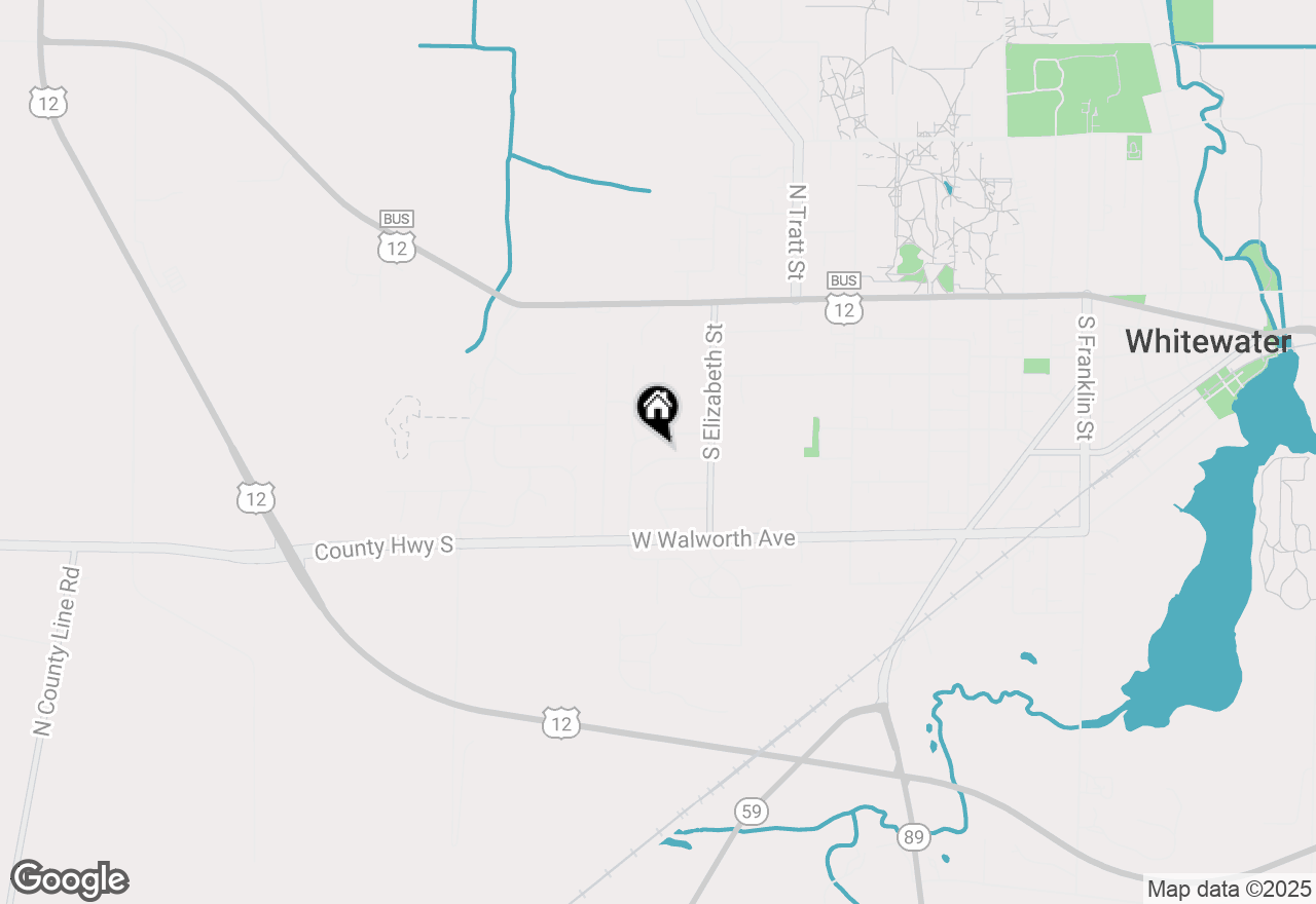 Map of 1252 W Laurel St, Whitewater, WI 53190