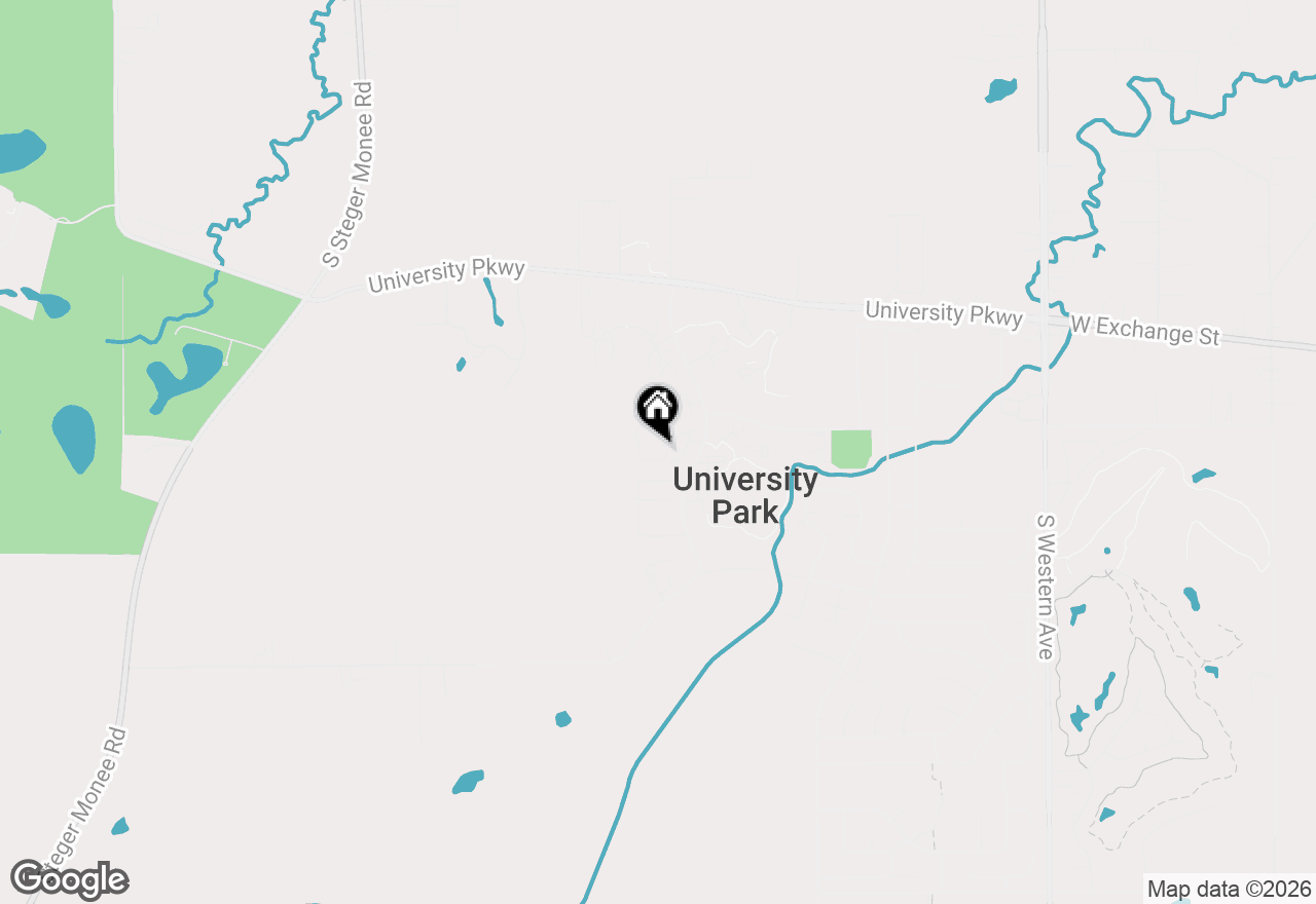 Map of 842 Greenbriar Lane, University Park, IL 60484