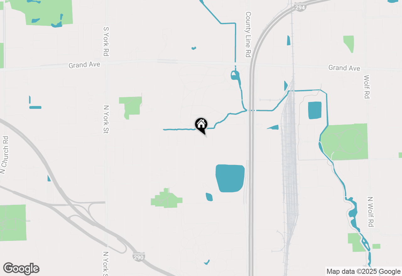 Map of 844 N Geneva Court, Elmhurst, IL 60126