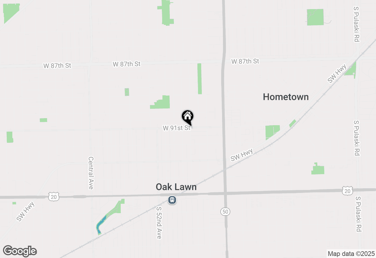 Map of 9100 S 50th Avenue, Oak Lawn, IL 60453