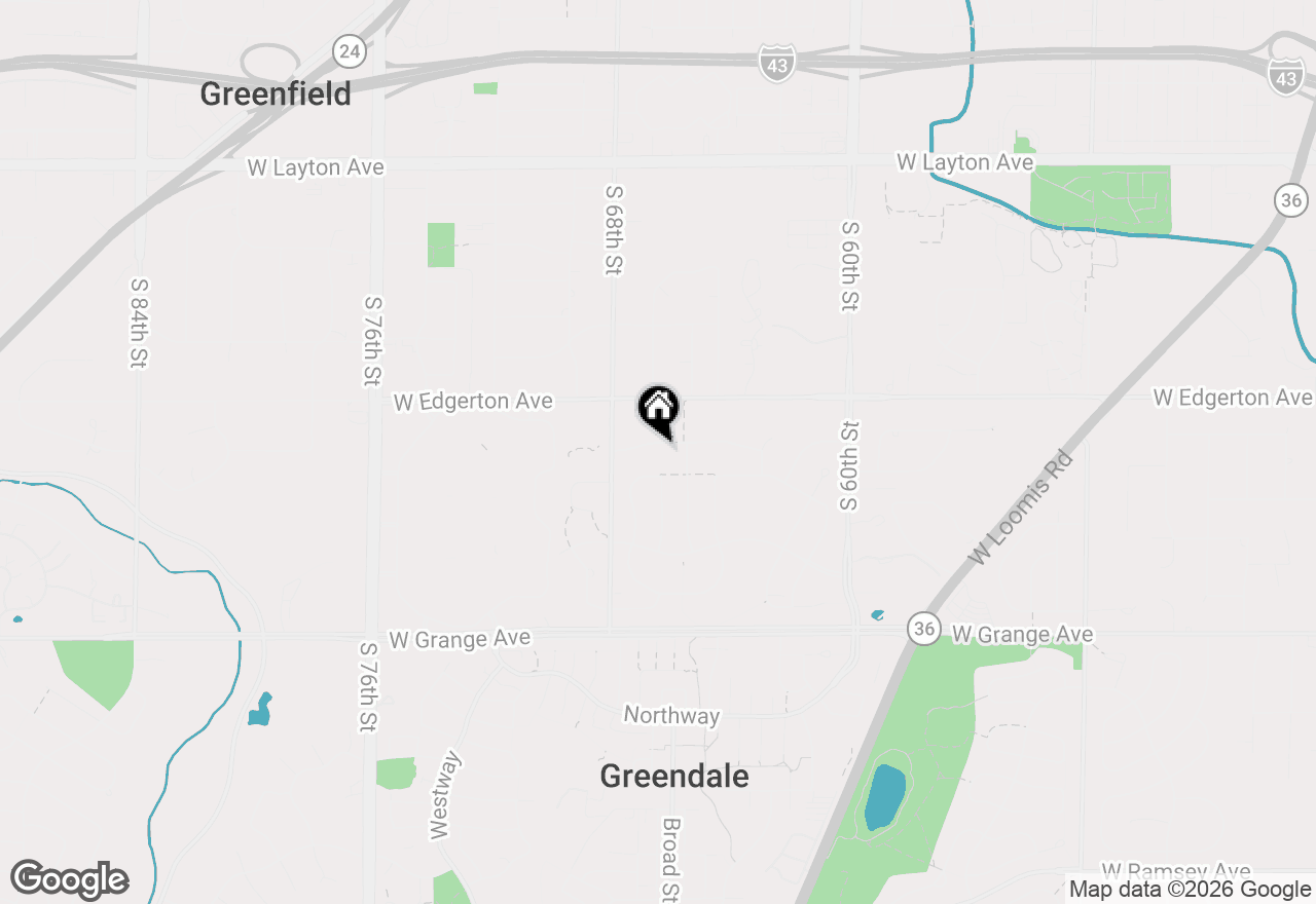 Map of 6619 Manchester Dr, Greendale, WI 53129