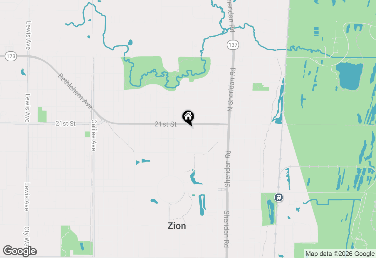 Map of 2107 Eshcol Avenue, Zion, IL 60099