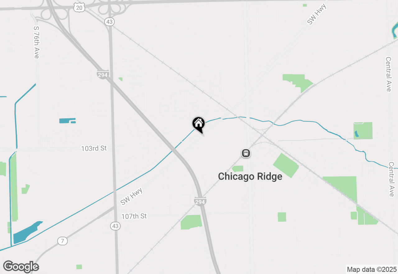 Map of 10278 Southwest Highway #2C, Chicago Ridge, IL 60415