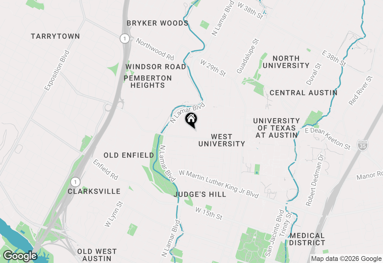 Map of 2409 Leon St #102, Austin, TX 78705