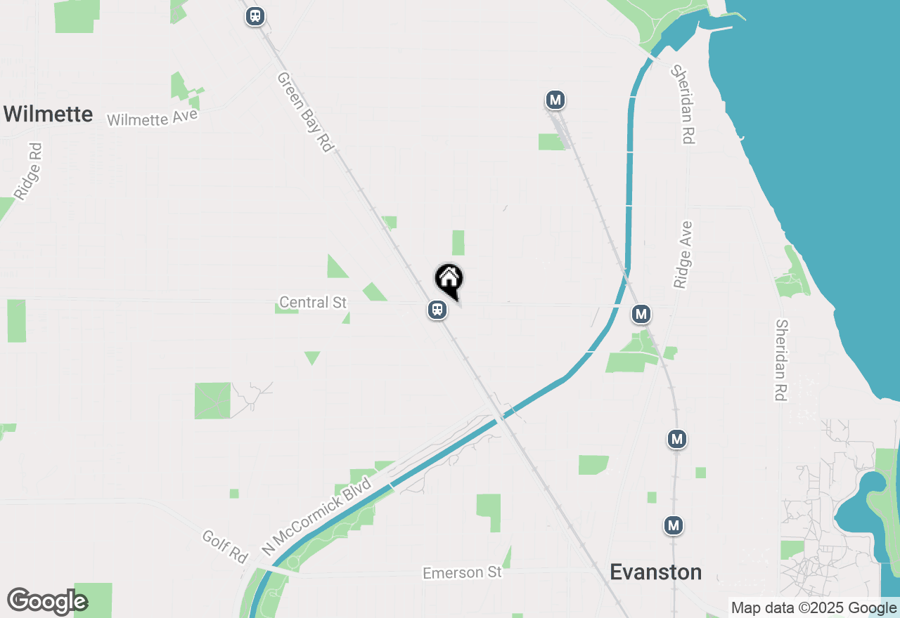 Map of 1732 Central Street, Evanston, IL 60201