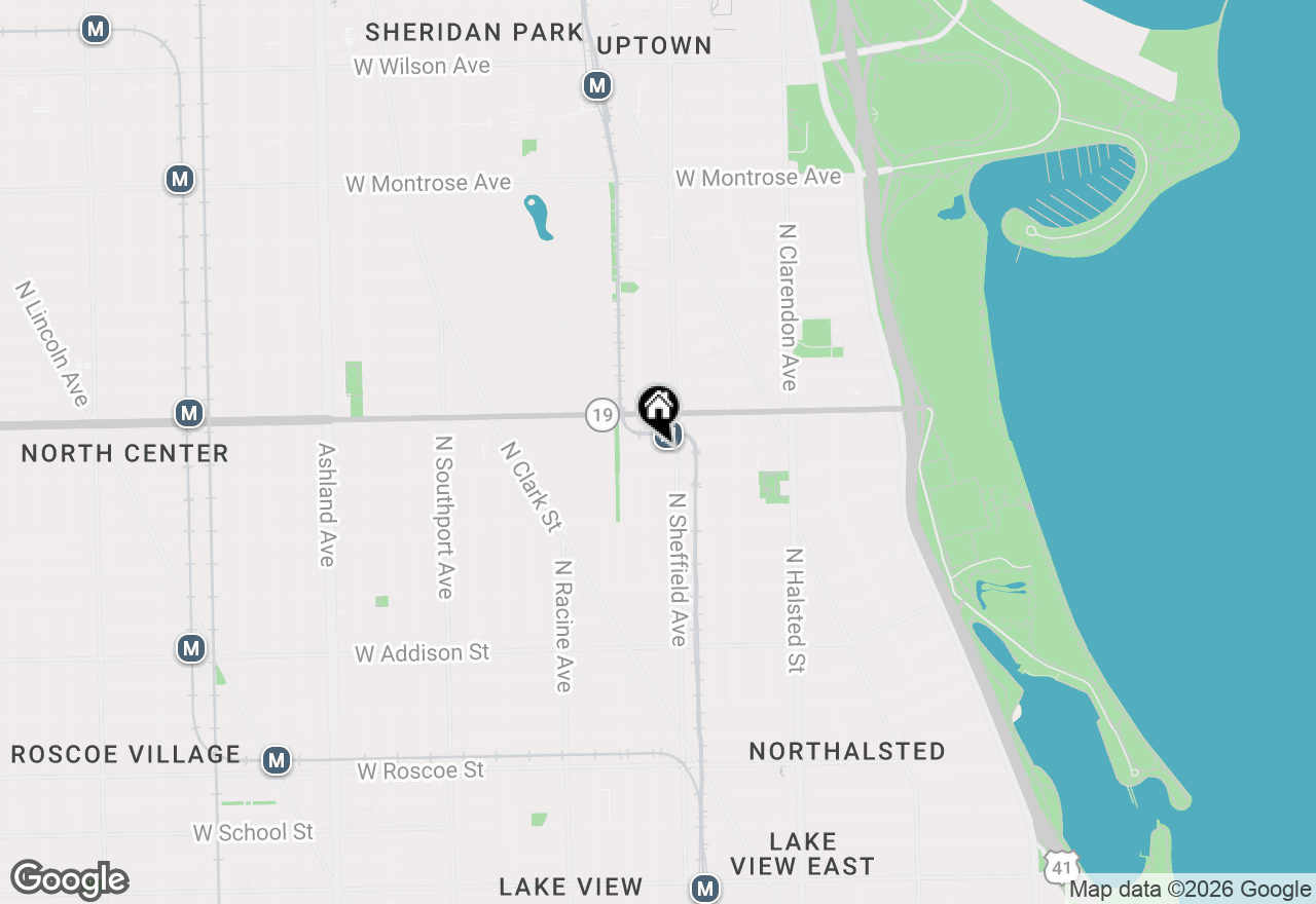 Map of 1015 W Dakin Street #2E, Chicago, IL 60613