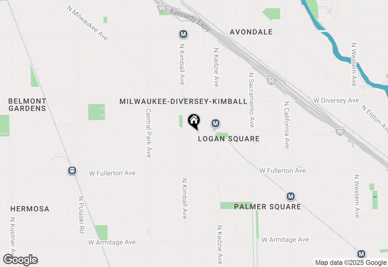 Map of 2607 N Spaulding Avenue #2N, Chicago, IL 60647