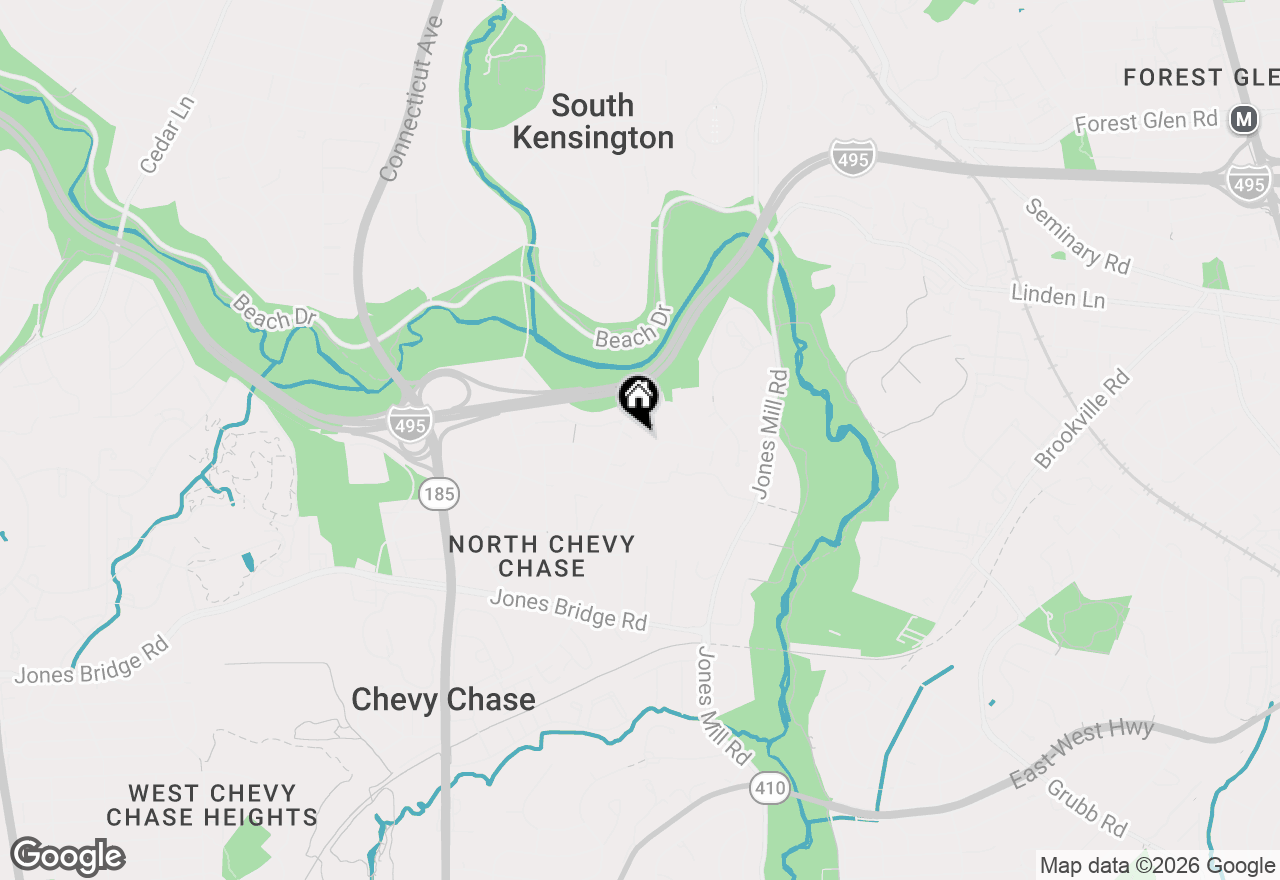 Map of 9015 Spring Hill Lane, Chevy Chase, MD 20815