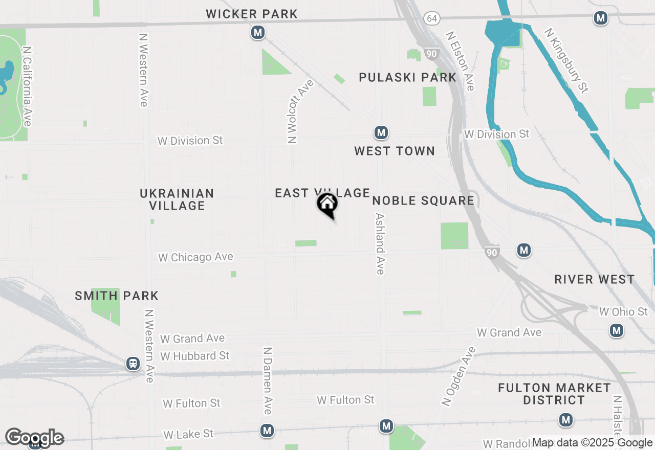 Map of 863 N Wood Street #3, Chicago, IL 60622