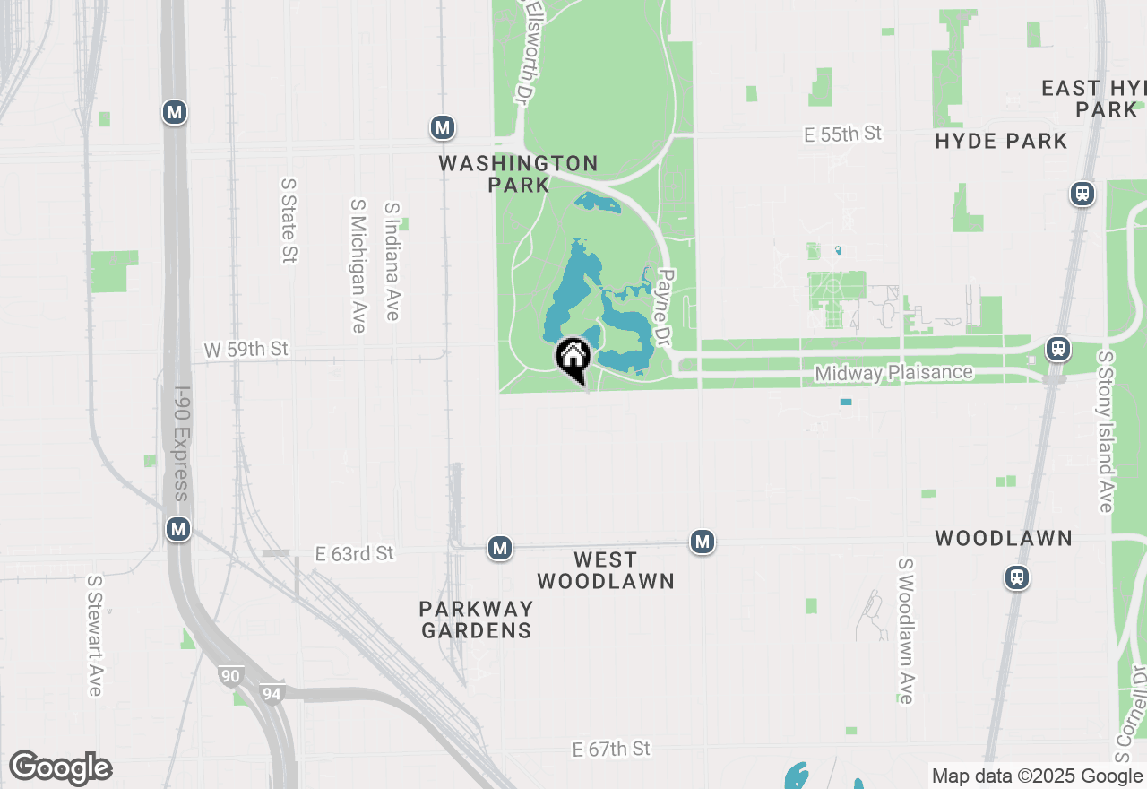 Map of 6004 S Rhodes Avenue #1N, Chicago, IL 60637