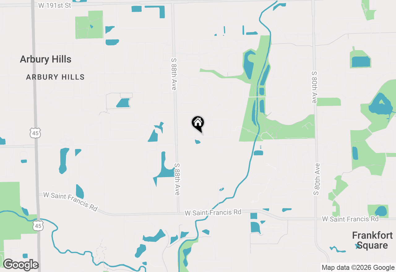 Map of 8667 Monaghan Drive, Tinley Park, IL 60487