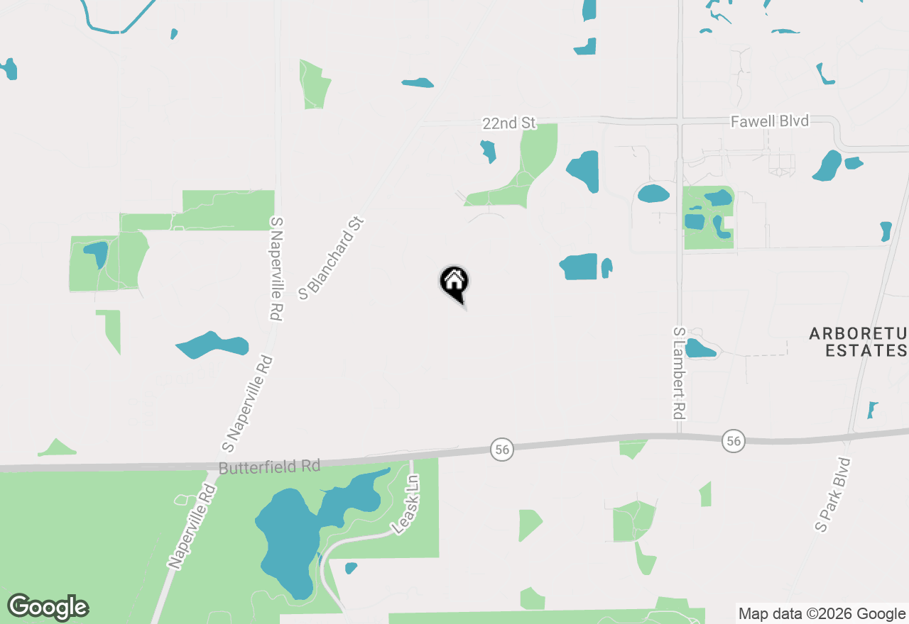 Map of 1881 Cambridge Lane, Wheaton, IL 60189