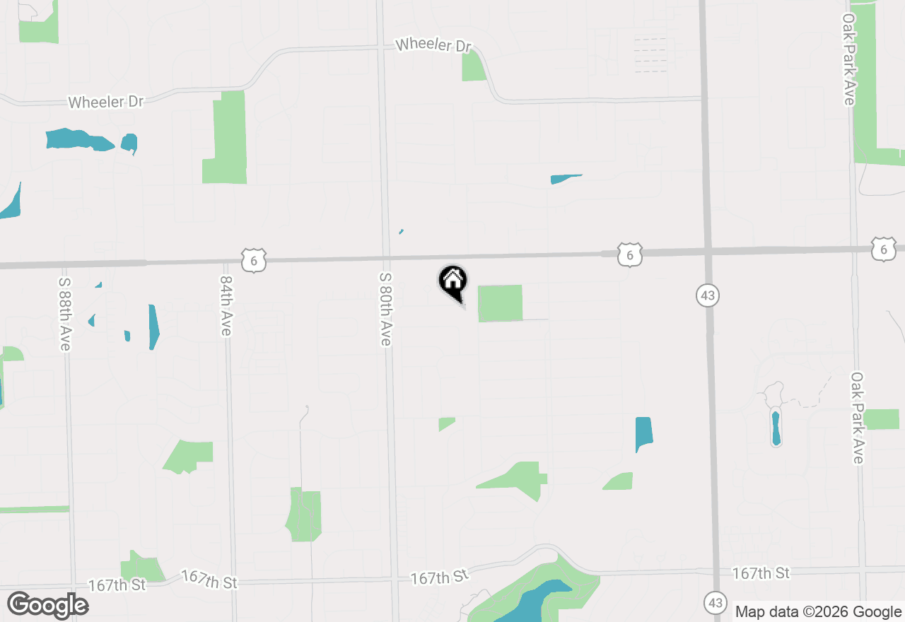 Map of 7811 160th Street, Tinley Park, IL 60477