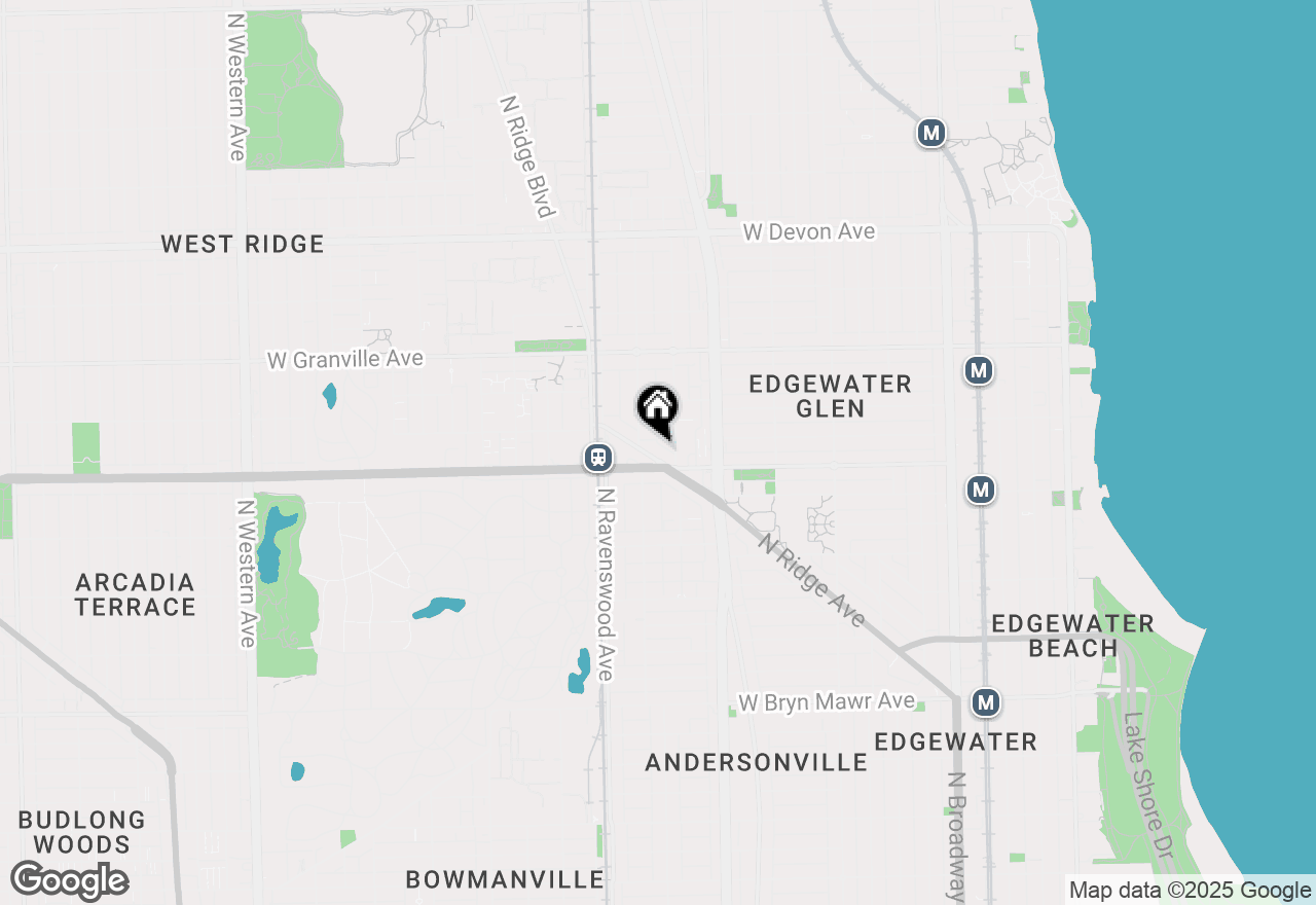 Map of 6025 N Ridge Avenue #1W, Chicago, IL 60660