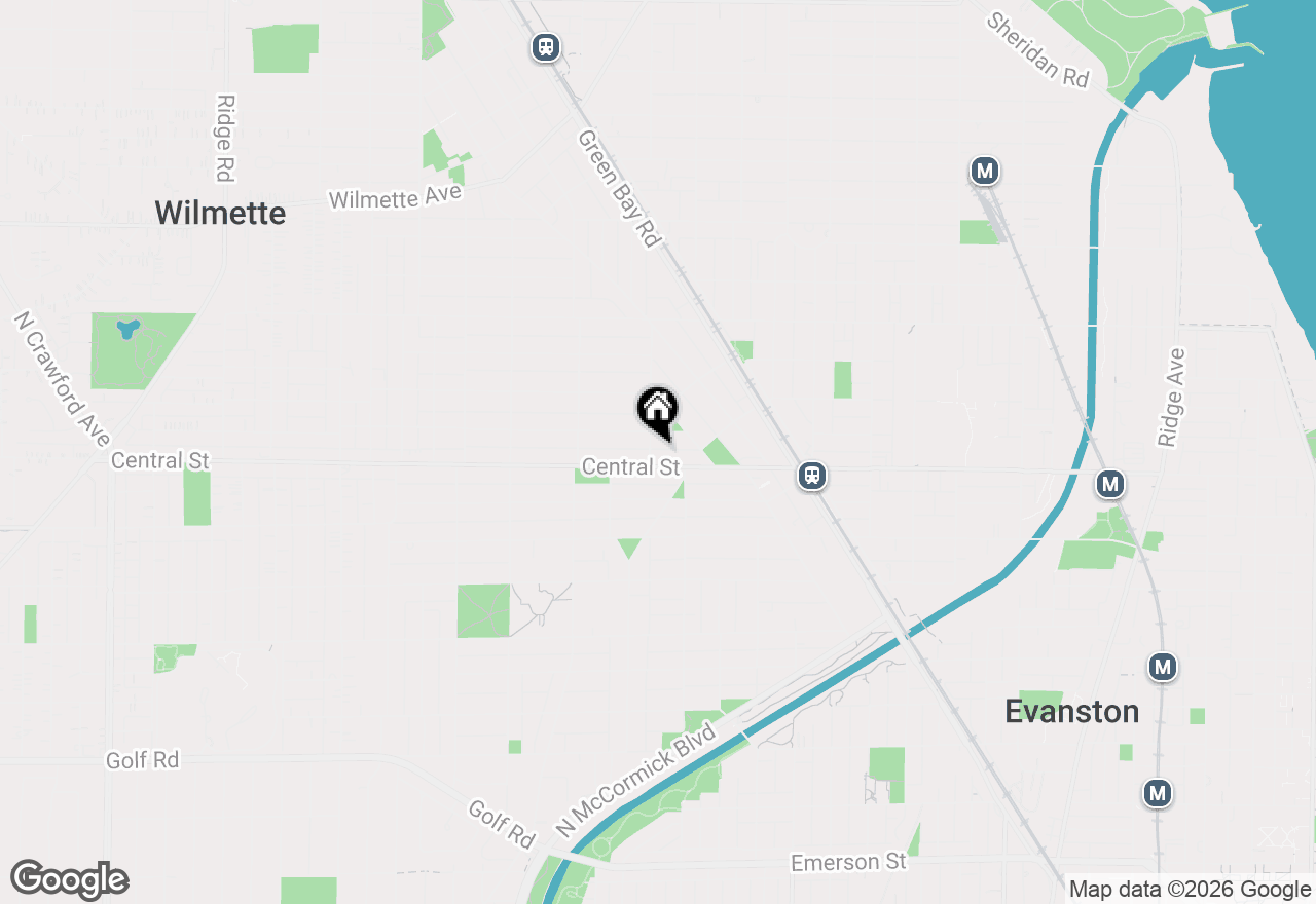 Map of 2611 Walnut Avenue, Evanston, IL 60201