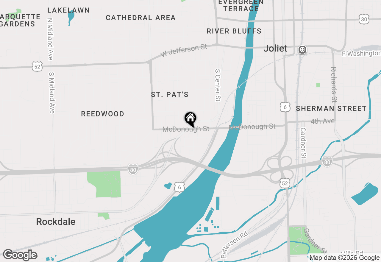Map of 520 Mcdonough Street, Joliet, IL 60436