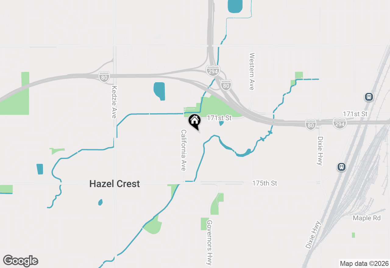 Map of 17205 Highland Avenue, Hazel Crest, IL 60429