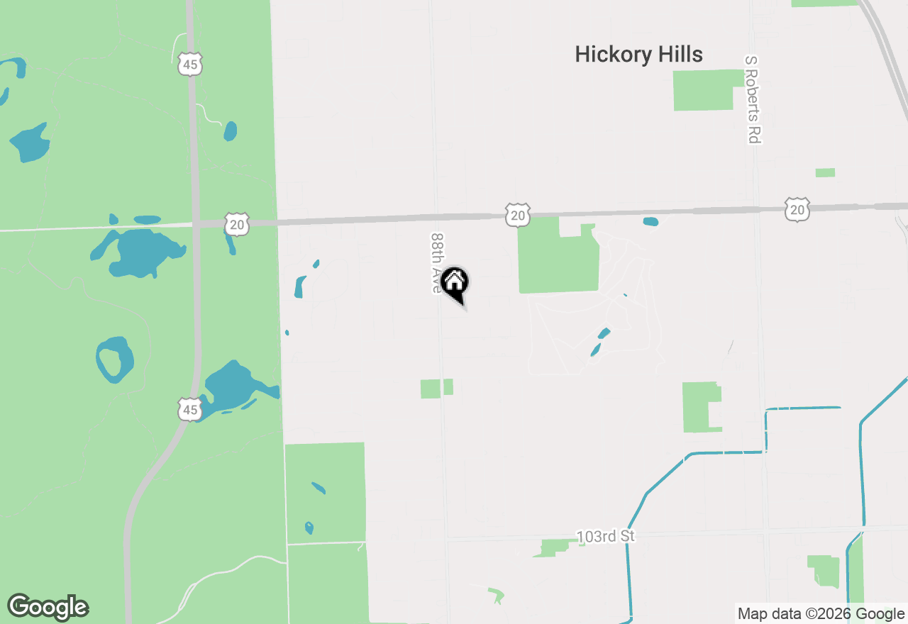 Map of 8732 W Surrey Park, Palos Hills, IL 60465