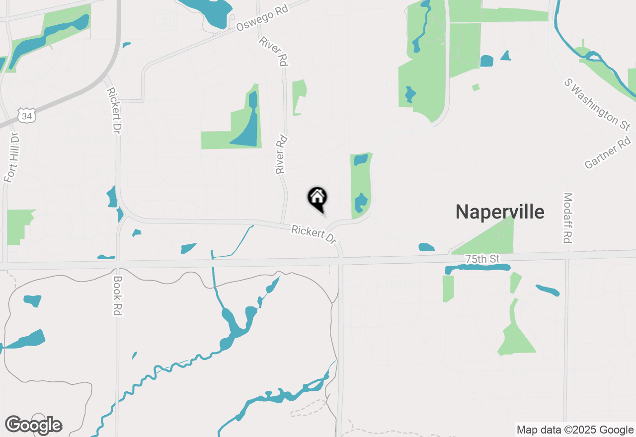 Map of 1219 Tennyson Lane, Naperville, IL 60540