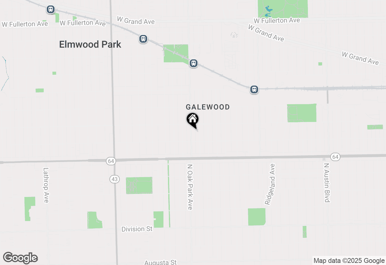 Map of 1733 N Oak Park Avenue, Chicago, IL 60707