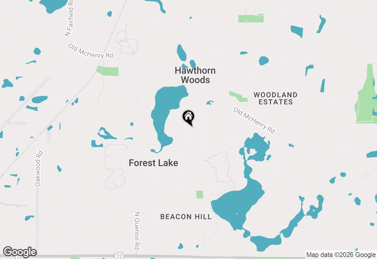 Map of 23941 N Overhill Drive, Lake Zurich, IL 60047