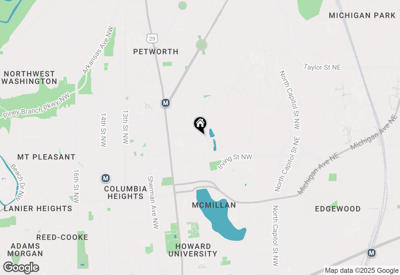 Map of 426 Manor Place Nw #3, Washington, DC 20010