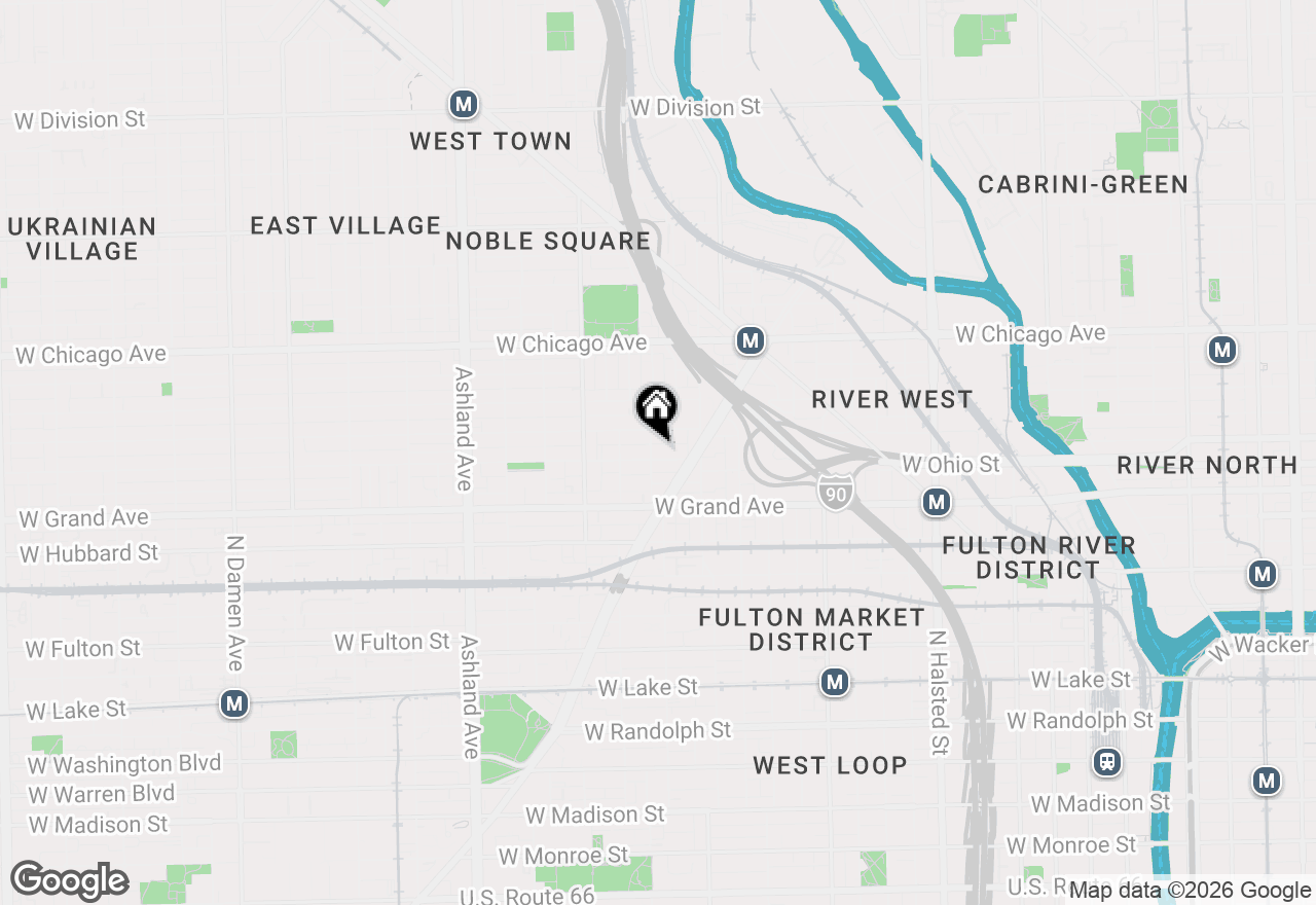 Map of 1246 W Ohio Street #3, Chicago, IL 60642