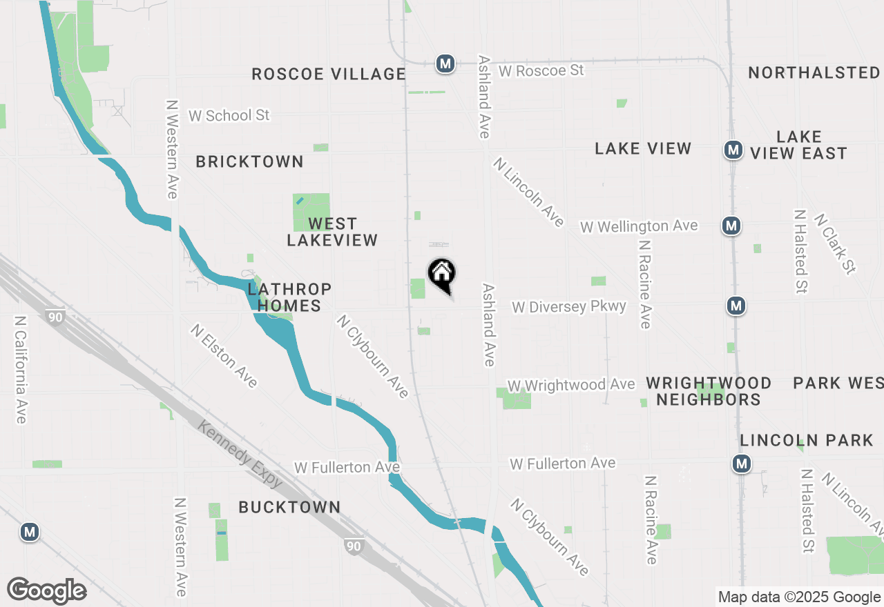 Map of 1712 W Diversey Parkway #3, Chicago, IL 60614