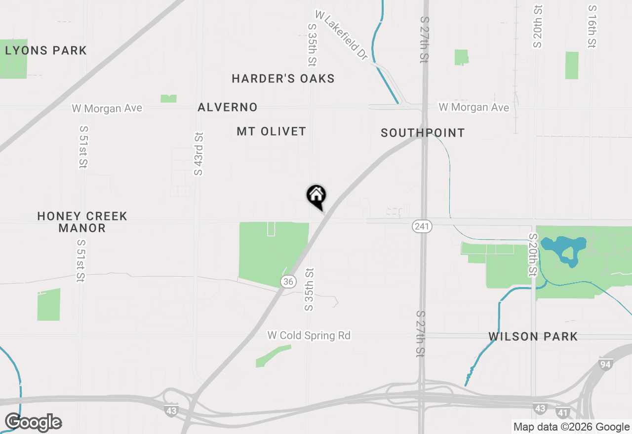 Map of 3420 W Howard Ave, Greenfield, WI 53221