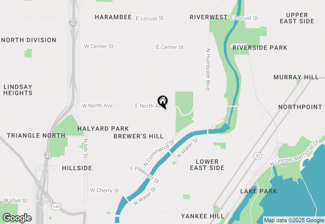 Map of 2213 N Holton St #2215, Milwaukee, WI 53212