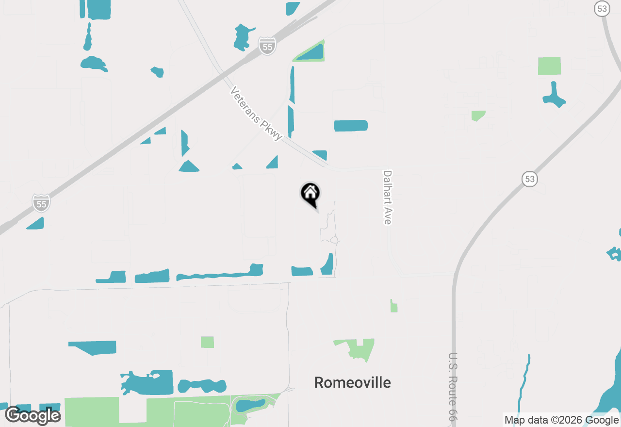 Map of 749 N Misty Ridge Drive, Romeoville, IL 60446