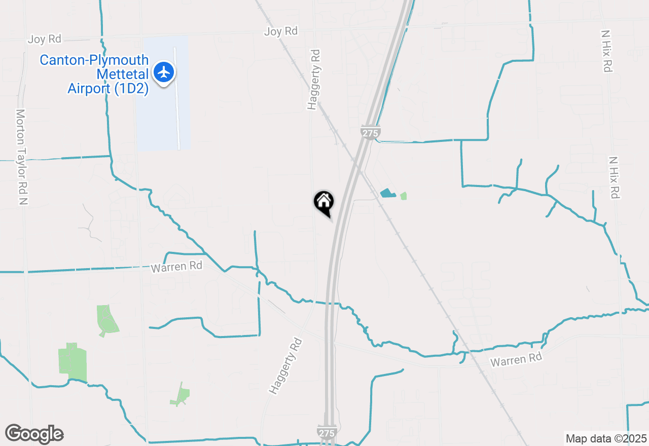 Map of 7444 N Haggerty Road, Canton Twp, MI 48187