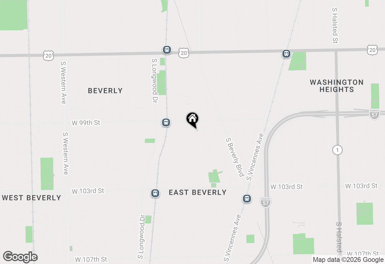 Map of 1615 W Beverly Glen Parkway, Chicago, IL 60643